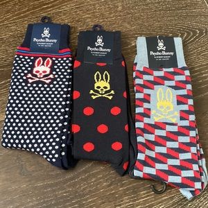 Psycho Bunny.  Mens. Brand new socks. 3 pairs